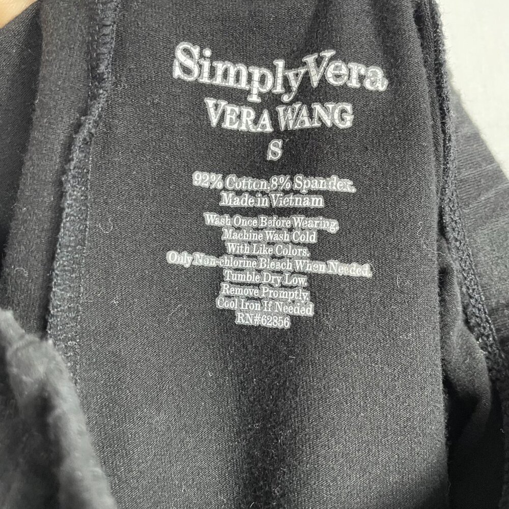 Simply Vera Vera Wang Women's Black Mid-Rise Capri Leggings Size S - Picture 4 of 8